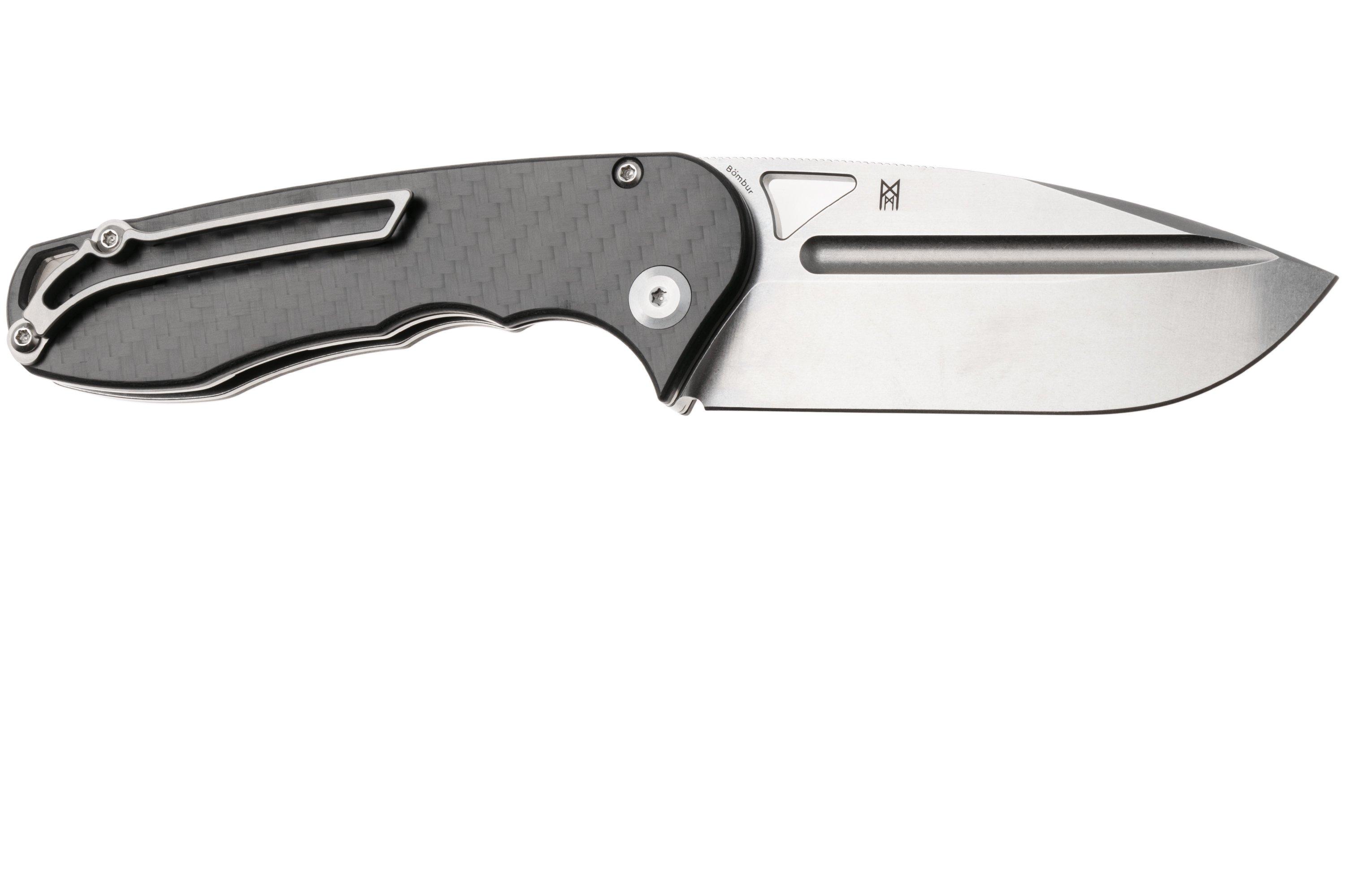 Tenable Knives Bömbur T1054A3 Stonewashed D2, Twirl Carbonfiber ...