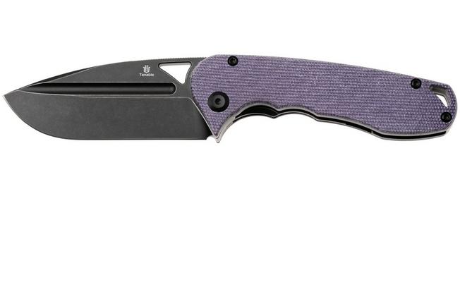 Bild für Tenable Knives Bömbur T1054A6 Blackwashed D2, Purple Micarta, Taschenmesser, Midgards Messer Design