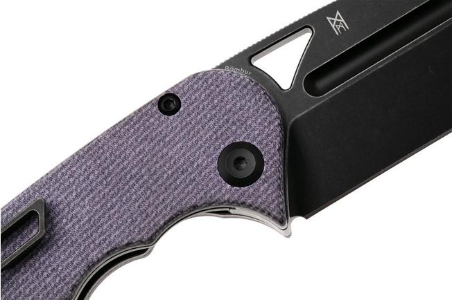 Bild für Tenable Knives Bömbur T1054A6 Blackwashed D2, Purple Micarta, Taschenmesser, Midgards Messer Design