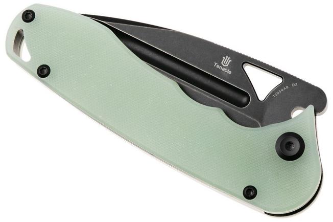 Bild für Tenable Knives Bömbur T1054A8 Blackwashed D2, Natural Jade G10, Taschenmesser, Midgards Messer Design
