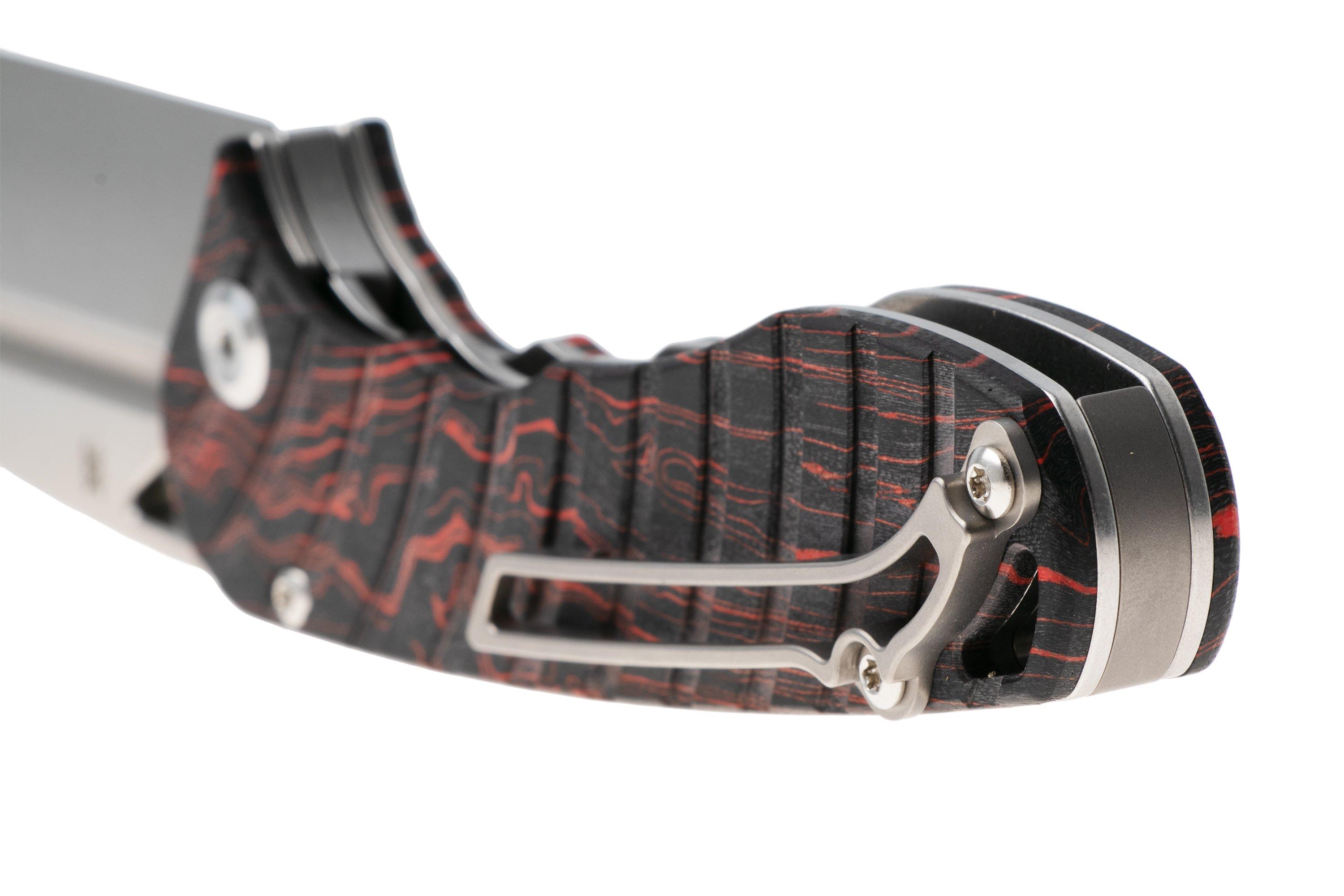 Tenable Knives Bömbur T1054C1 Stonewashed D2, Red Black G-Mascus ...