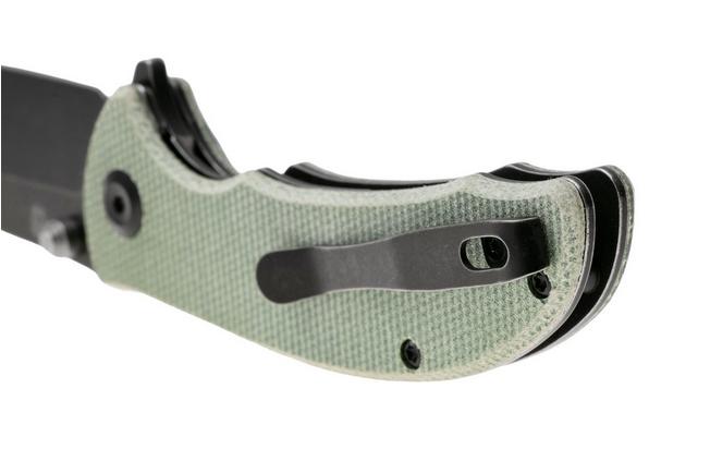 Bild für Tenable Knives Rei T1061A2 Blackwashed 14C28N, Green Micarta, Taschenmesser, Karambit Maker Design