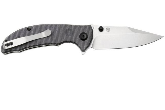 Bild für Tenable Knives Rei T1061A3 Stonewashed 14C28N, Black Micarta, Taschenmesser, Karambit Maker Design