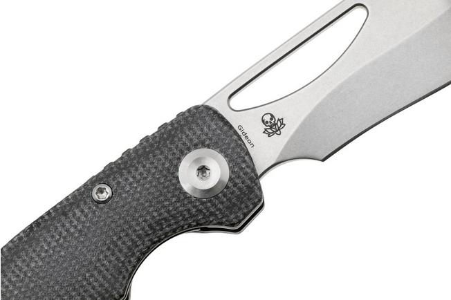Afbeelding voor Tenable Gideon T1119A1 Stonewashed Nitro-V, Black Micarta, zakmes, Dead Sober design