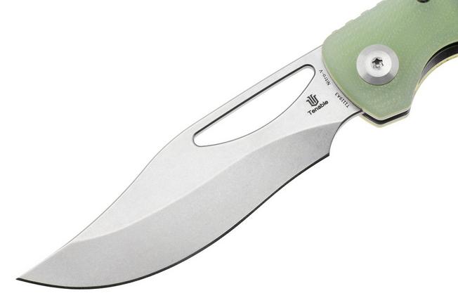 Afbeelding voor Tenable Knives Gideon T1119A3 Stonewashed Nitro-V, Jade G10, zakmes, Dead Sober design