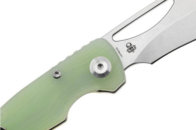 Afbeelding voor Tenable Knives Gideon T1119A3 Stonewashed Nitro-V, Jade G10, zakmes, Dead Sober design