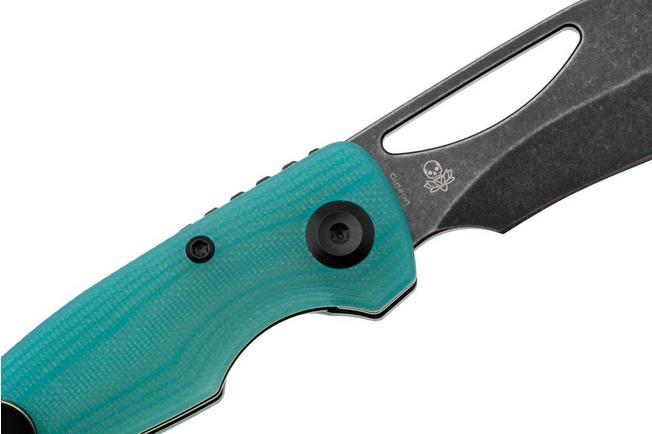 Bild für Tenable Knives Gideon T1119A5 Blackwashed Nitro-V, Tiffany Blue G10, Taschenmesser, Dead Sober Design