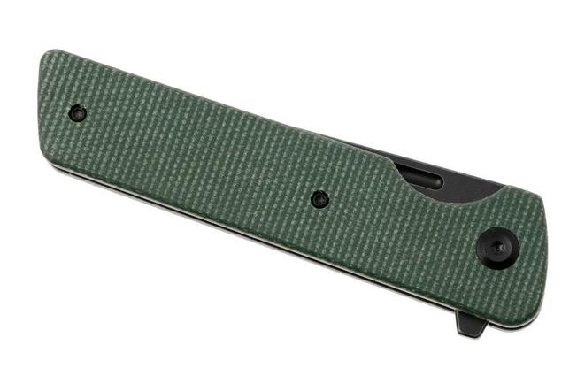 Bild für Tenable Knives Anomaly T2038T2 Blackwashed Nitro-V, Green Micarta, Taschenmesser, Pinkerton Knives Design