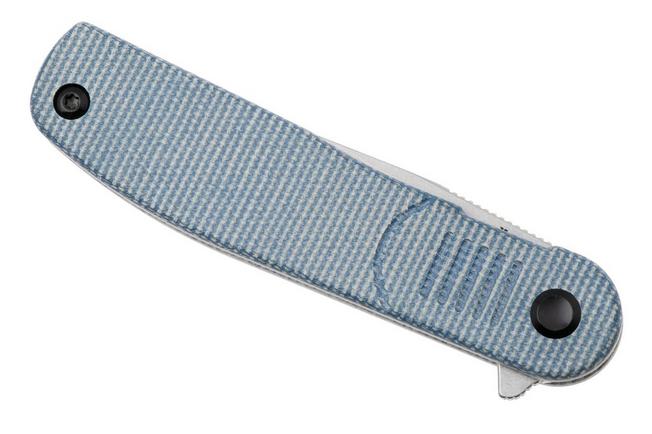 Afbeelding voor Tenable Knives Einar T2072A2 Stonewashed Nitro-V, Blue Micarta, zakmes, Justin Lundquist design
