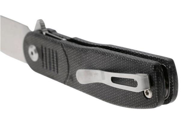 Bild für Tenable Knives Einar T2072A3 Stonewashed Nitro-V, Black Micarta, Taschenmesser, Justin Lundquist Design