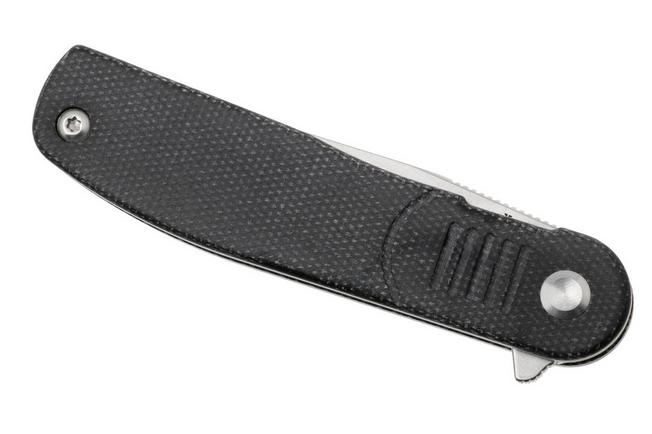 Bild für Tenable Knives Einar T2072A3 Stonewashed Nitro-V, Black Micarta, Taschenmesser, Justin Lundquist Design