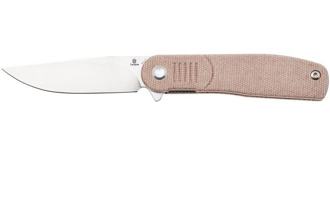 Bild für Tenable Knives Einar T2072A5 Stonewashed Nitro-V, Brown Micarta, Taschenmesser, Justin Lundquist Design