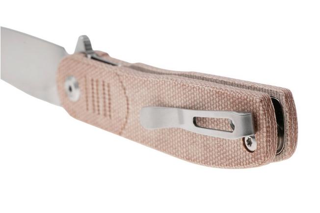 Bild für Tenable Knives Einar T2072A5 Stonewashed Nitro-V, Brown Micarta, Taschenmesser, Justin Lundquist Design