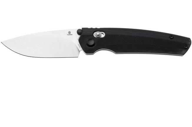 Afbeelding voor Tenable Knives Raven T2109V4 Stonewashed 14C28N, Black G10, zakmes, Black Bird Blades design