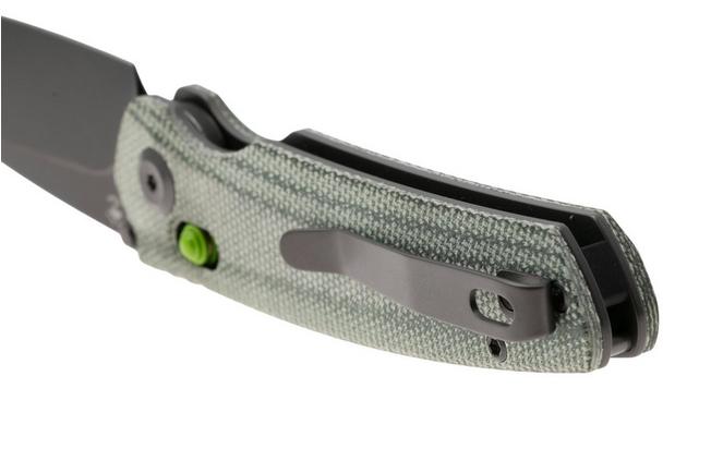 Afbeelding voor Tenable Knives Raven T2109V5 Blackwashed 14C28N, Green Micarta, zakmes, Black Bird Blades design