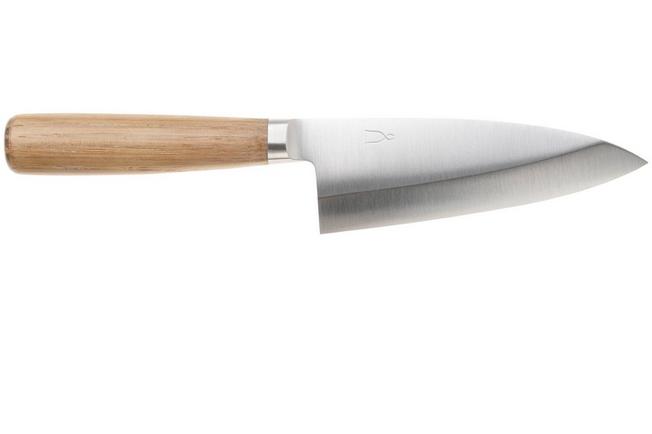 Afbeelding voor Tadafusa Hocho Kobo HK-6, SKD11 sanmai, kastanjehout, deba, 10.5 cm