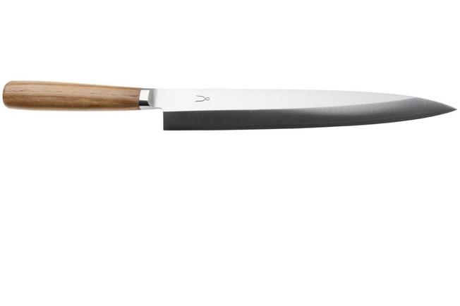Afbeelding voor Tadafusa Hocho Kobo HK-7, SKD11 sanmai, kastanjehout, yanagiba, 21 cm