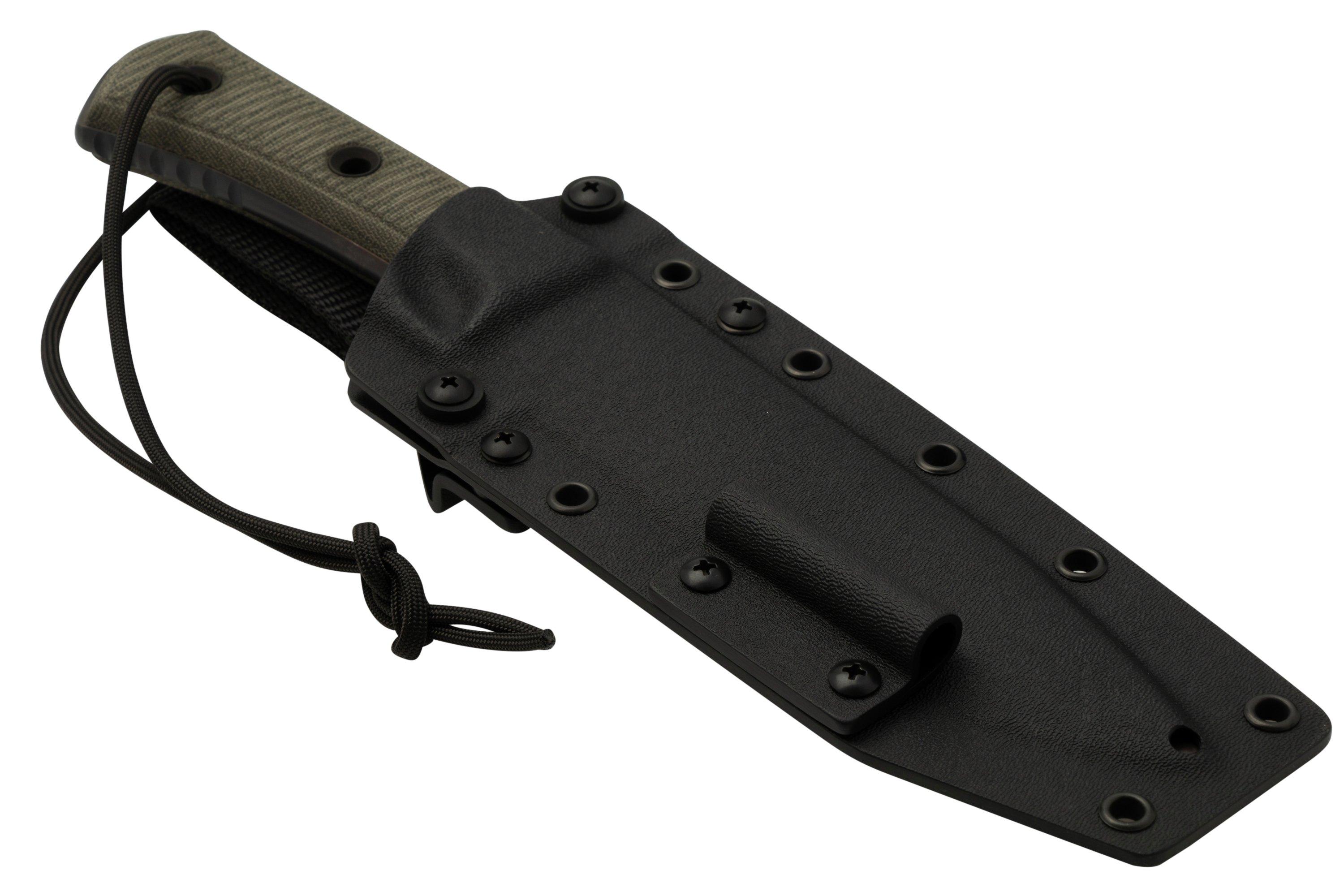 TRC Knives Apocalypse Apo Finish Elmax Green Canvas Micarta, survival