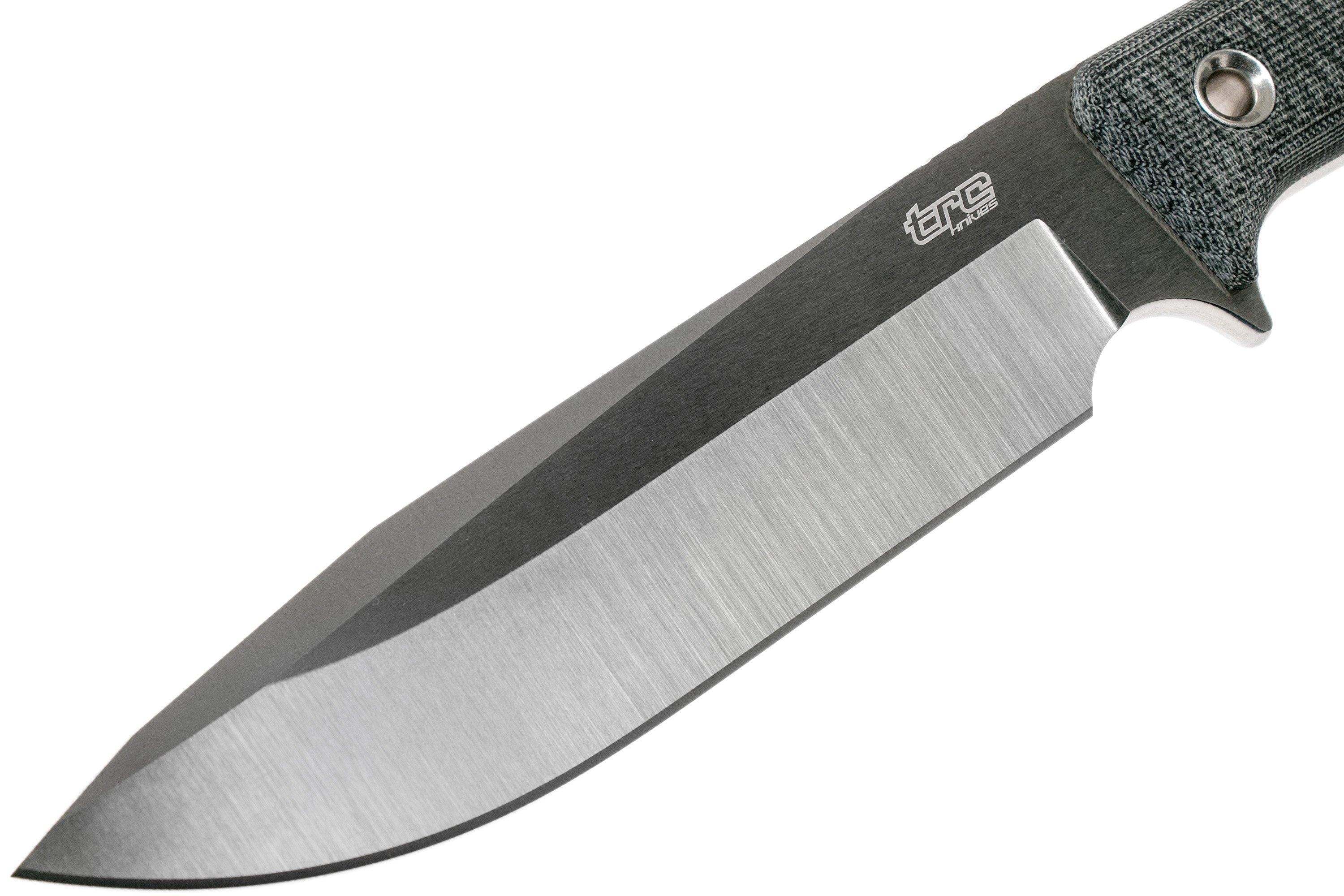 TRC Knives Apocalypse, Elmax, Black Canvas Micarta, survival knife