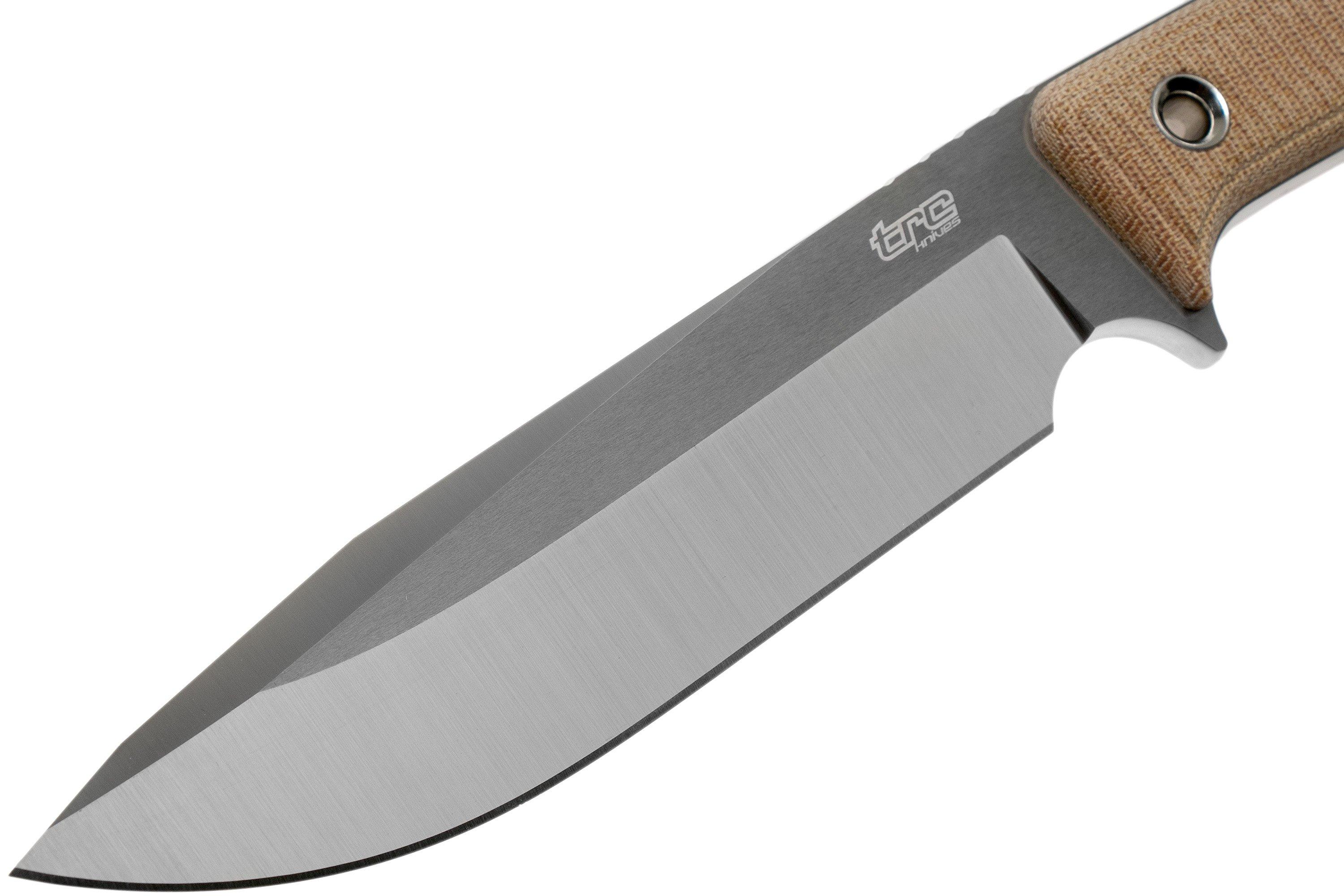 TRC Knives Apocalypse, Elmax, Natural Canvas Micarta, survival knife
