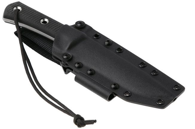 Image pour TRC Knives Apocalypse Prime, AP-PRIME-BCM, Satin Elmax, Black Canvas Micarta, couteau fixe