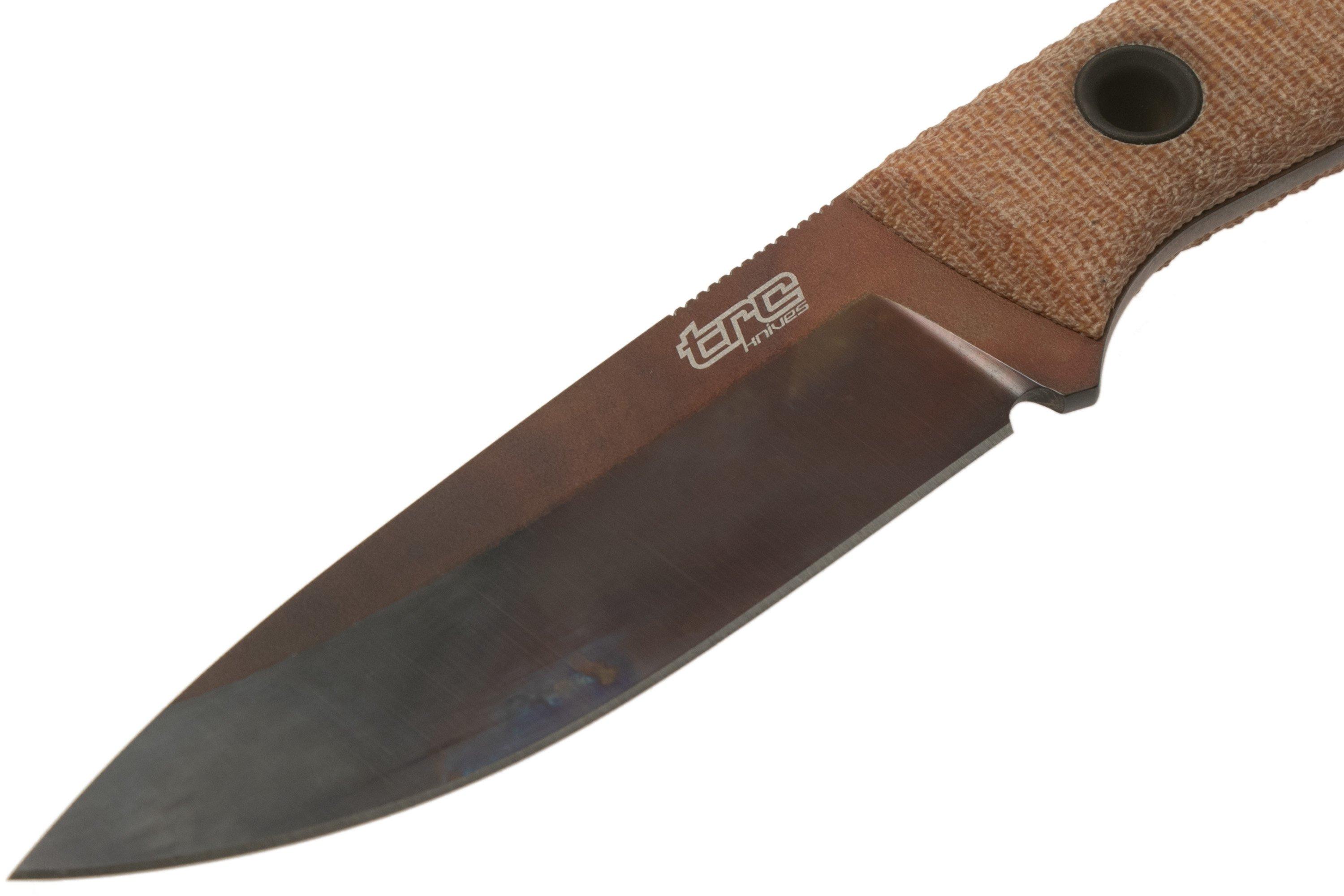 TRC Knives Classic Freedom, M390 Apocalypse Finish, Natural Canvas ...