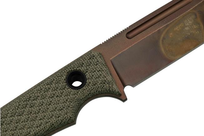 TRC Knives K-1S, Elmax Apocalypse Finish, Green Canvas TRC Knives K-1S, Elmax Apocalypse Finish, Green Canvas