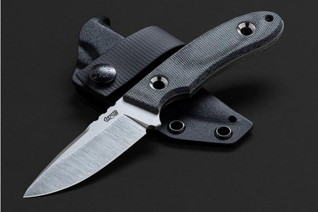 Image for TRC Knives KOSMOS, TI-KOSM-BCM-ST, Satin RWL-34, Black Canvas Micarta, fixed knife