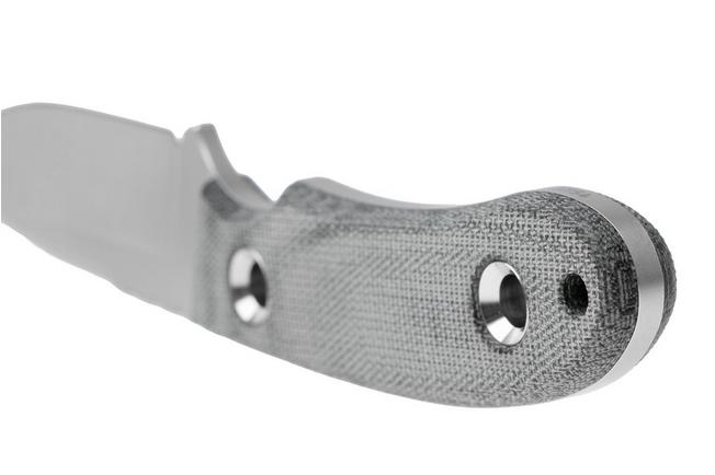 Image for TRC Knives KOSMOS, TI-KOSM-BCM-ST, Satin RWL-34, Black Canvas Micarta, fixed knife