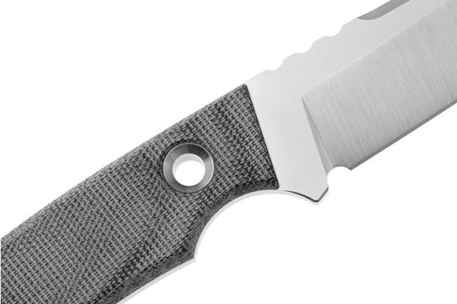 Image for TRC Knives KOSMOS, TI-KOSM-BCM-ST, Satin RWL-34, Black Canvas Micarta, fixed knife