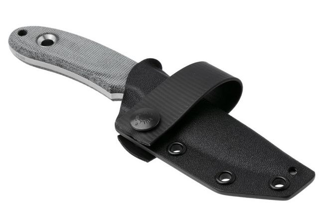 Image for TRC Knives KOSMOS, TI-KOSM-BCM-ST, Satin RWL-34, Black Canvas Micarta, fixed knife