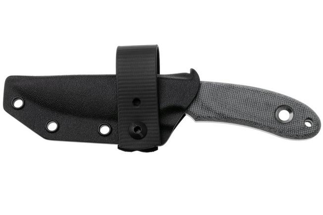 Image for TRC Knives KOSMOS, TI-KOSM-BCM-ST, Satin RWL-34, Black Canvas Micarta, fixed knife