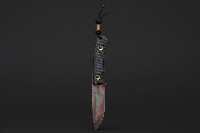 Afbeelding voor TRC Knives Polheim PLH-APO-BCM Apocalyptic CPM Magnacut, Black Canvas Micarta, survivalmes