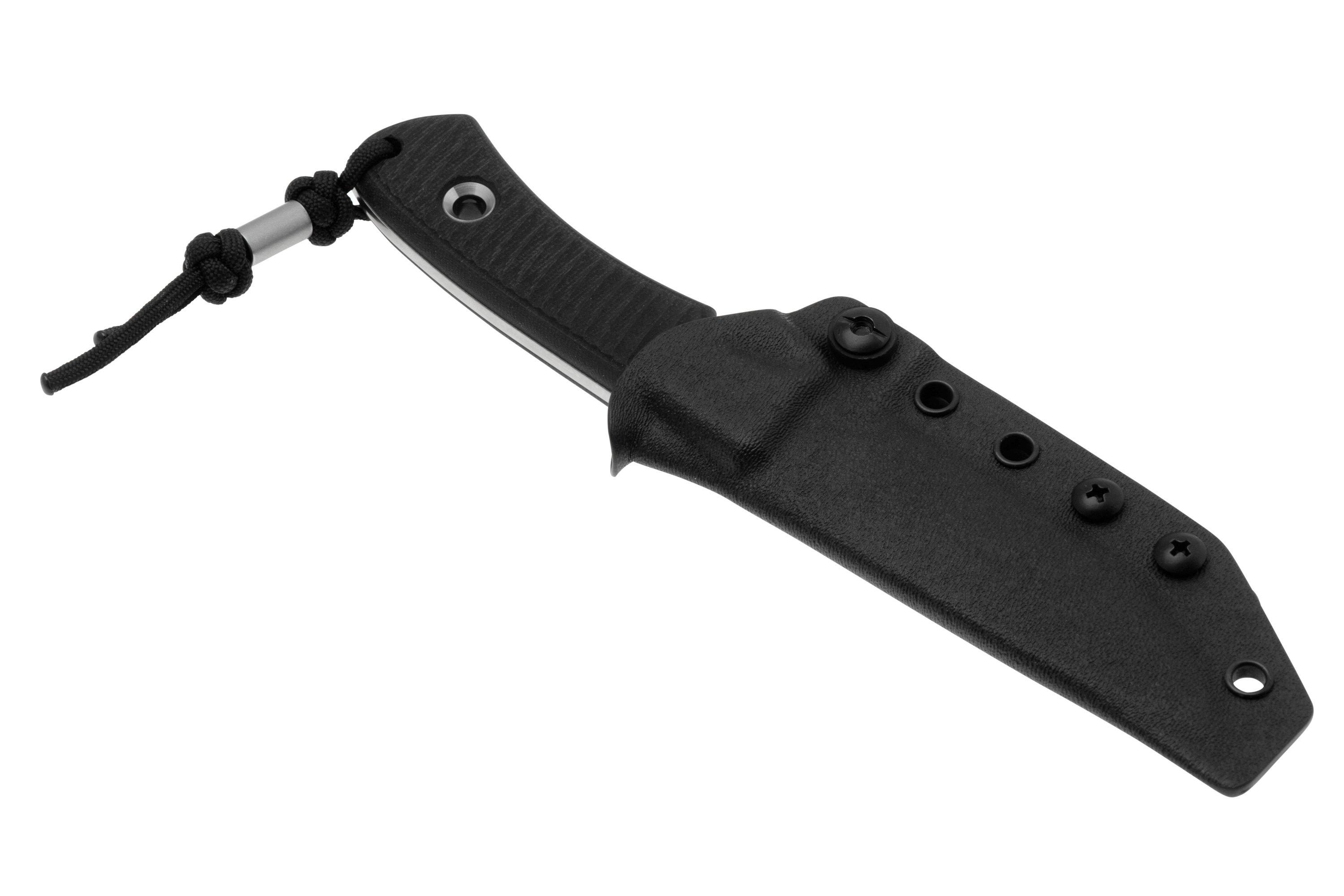 TRC Knives Polheim Magnacut Black Canvas Micarta, survival knife