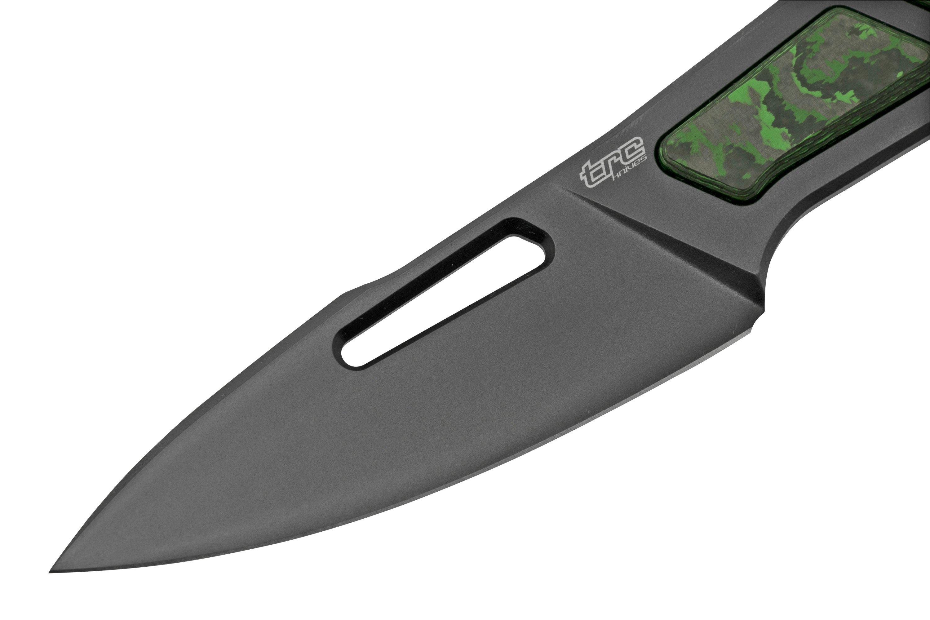 TRC Knives Speed Demon M390 DLC Jungle Wear Carbon, Neck Knife 