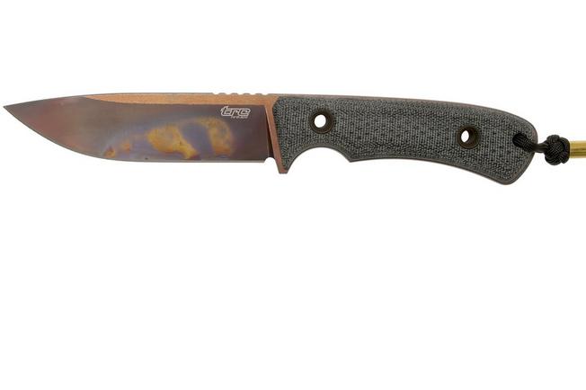 Imagen para TRC Knives South Pole, Elmax Apocalypse Finish 2022 Biohazard Edition, Black Canvas Micarta, cuchillo de supervivencia