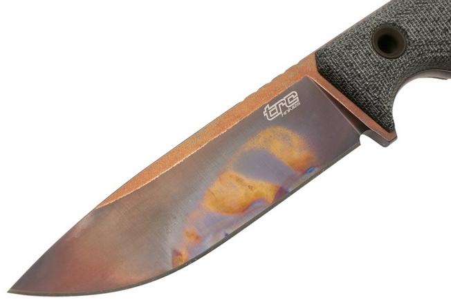 Imagen para TRC Knives South Pole, Elmax Apocalypse Finish 2022 Biohazard Edition, Black Canvas Micarta, cuchillo de supervivencia