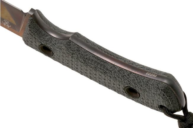 Imagen para TRC Knives South Pole, Elmax Apocalypse Finish 2022 Biohazard Edition, Black Canvas Micarta, cuchillo de supervivencia