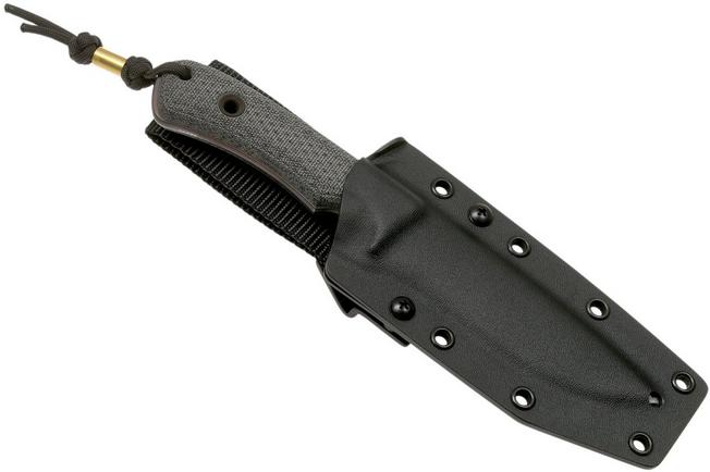 Imagen para TRC Knives South Pole, Elmax Apocalypse Finish 2022 Biohazard Edition, Black Canvas Micarta, cuchillo de supervivencia