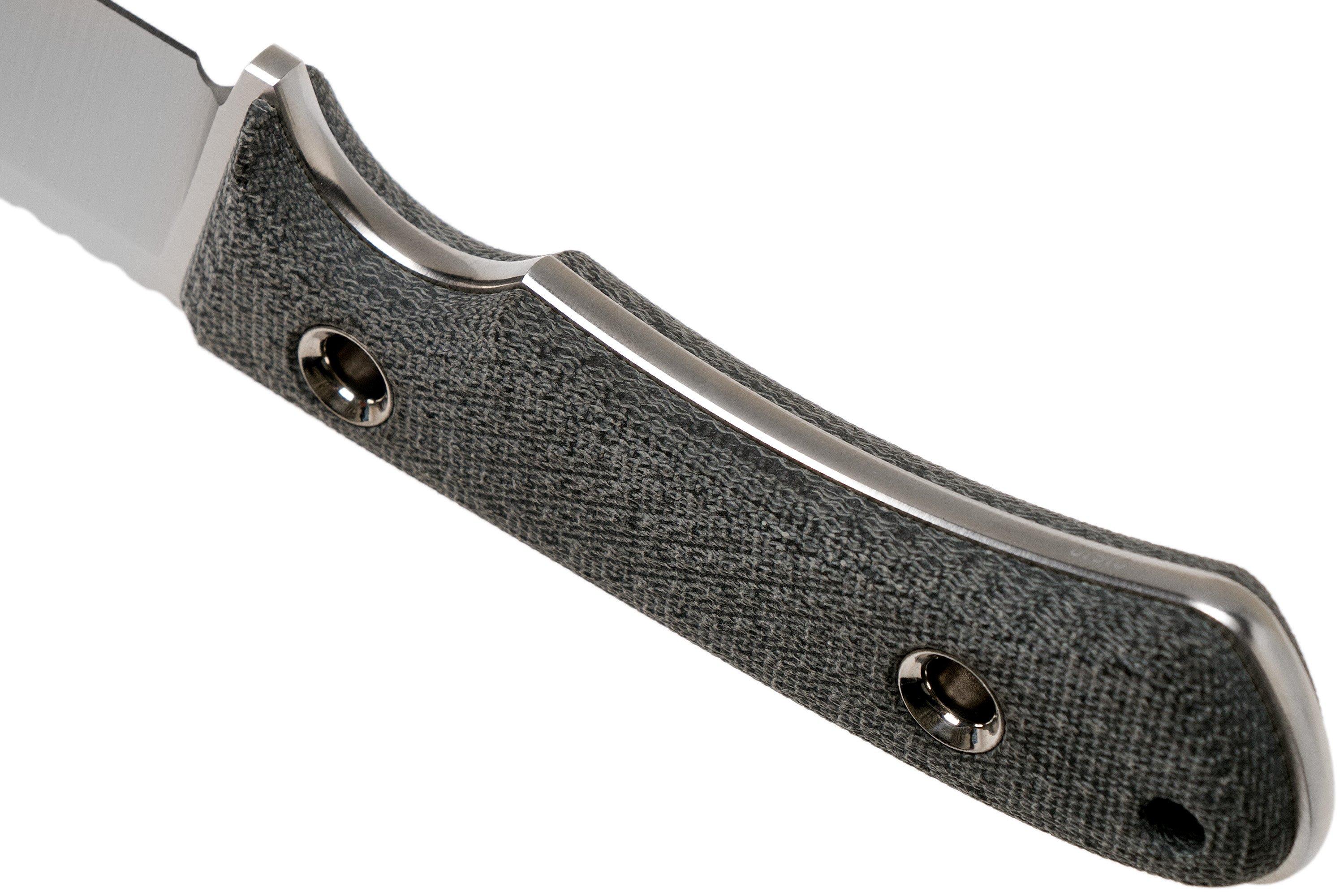 TRC Knives South Pole, Elmax, Black Canvas Micarta, survival knife