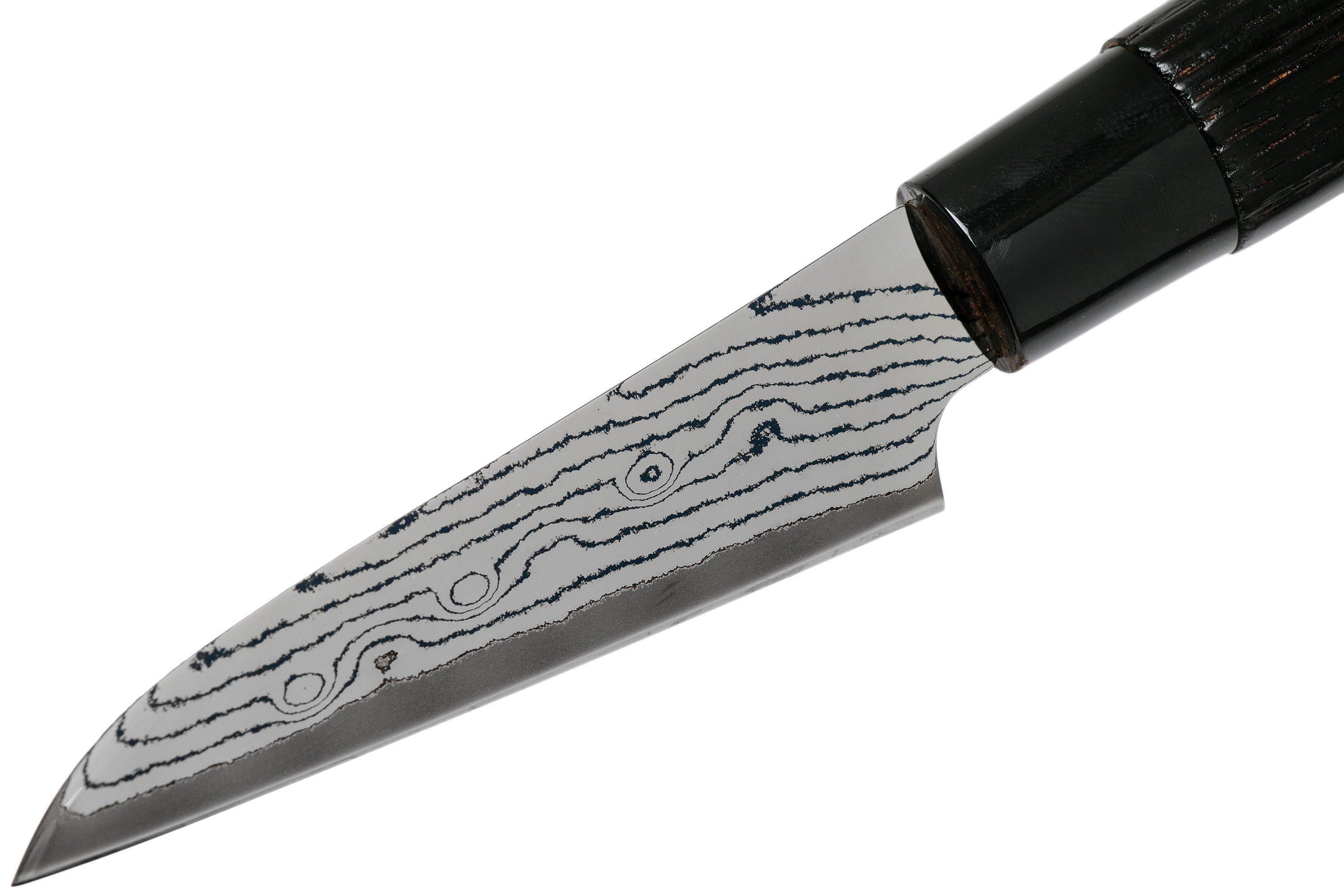 Tojiro Shippu Black damascus faca de aparar (Petty) 9 cm, FD-1591 ...