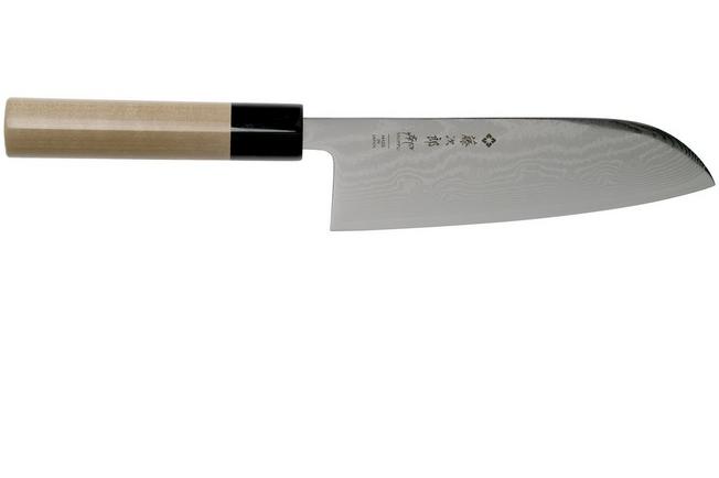 Santoku Japanese kitchen knife Tojiro Shippu Black FD-1597 16.5cm