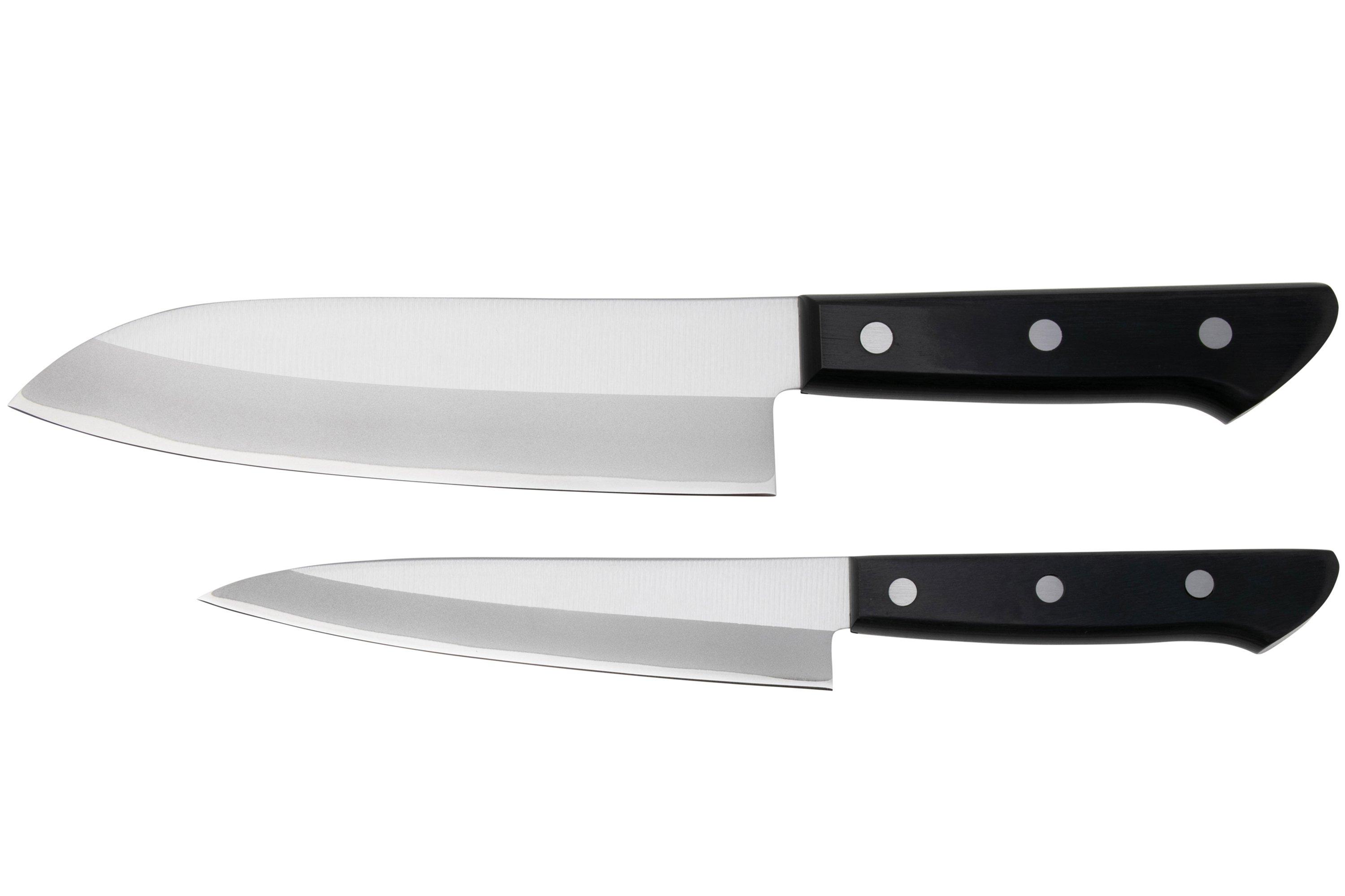 Tojiro Basic TBS-200, 2-piece knife set, santoku, petty ...