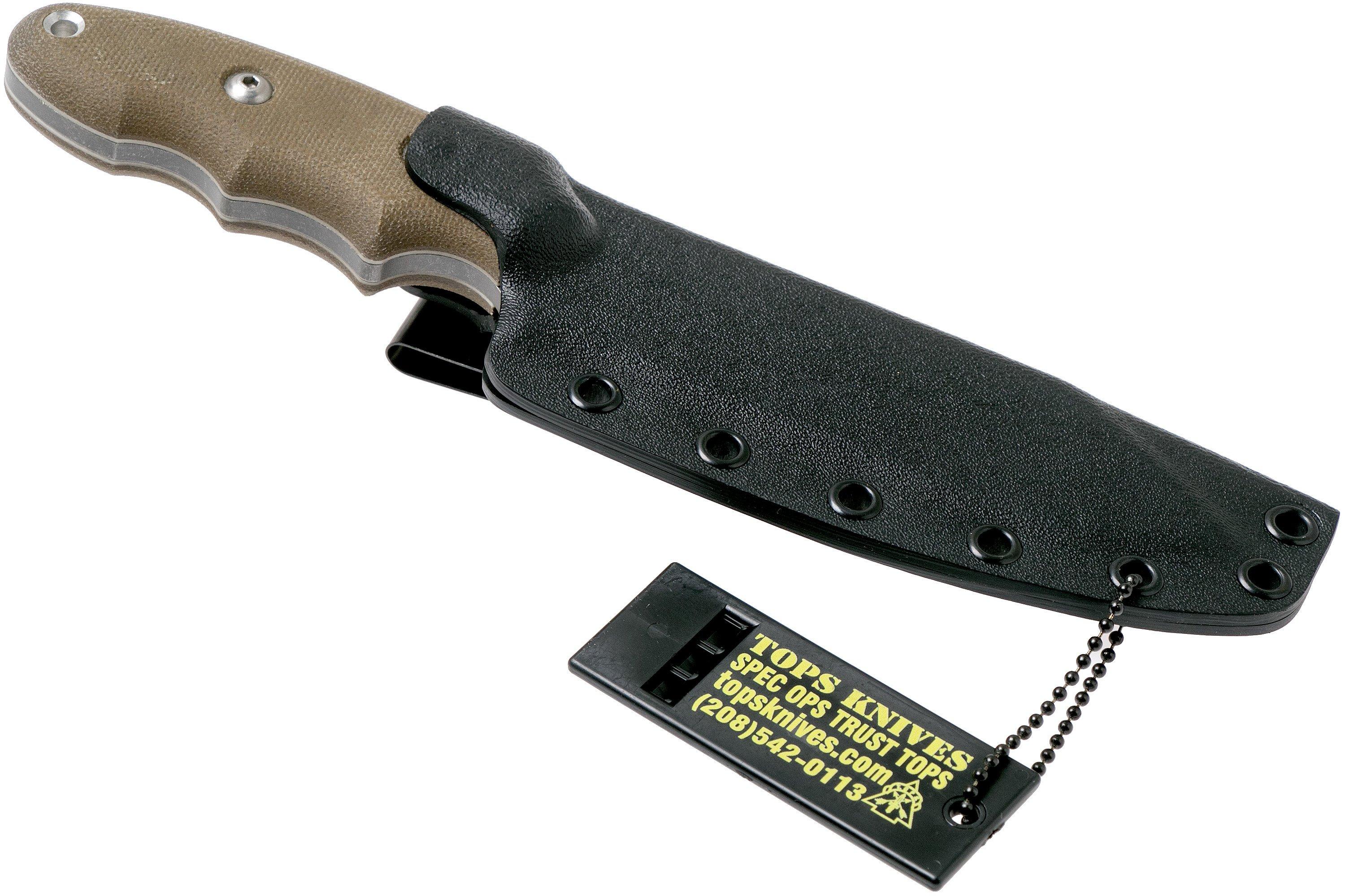 TOPS Knives Backpacker's Bowie BPB-01 fixed knife | Advantageously ...