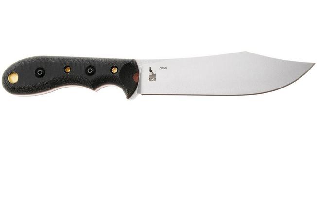 Afbeelding voor TOPS Knives Badger Creek BRCK-01, Stonewashed Böhler N690, Black Tan Micarta vaststaand mes, Leo Espinoza design