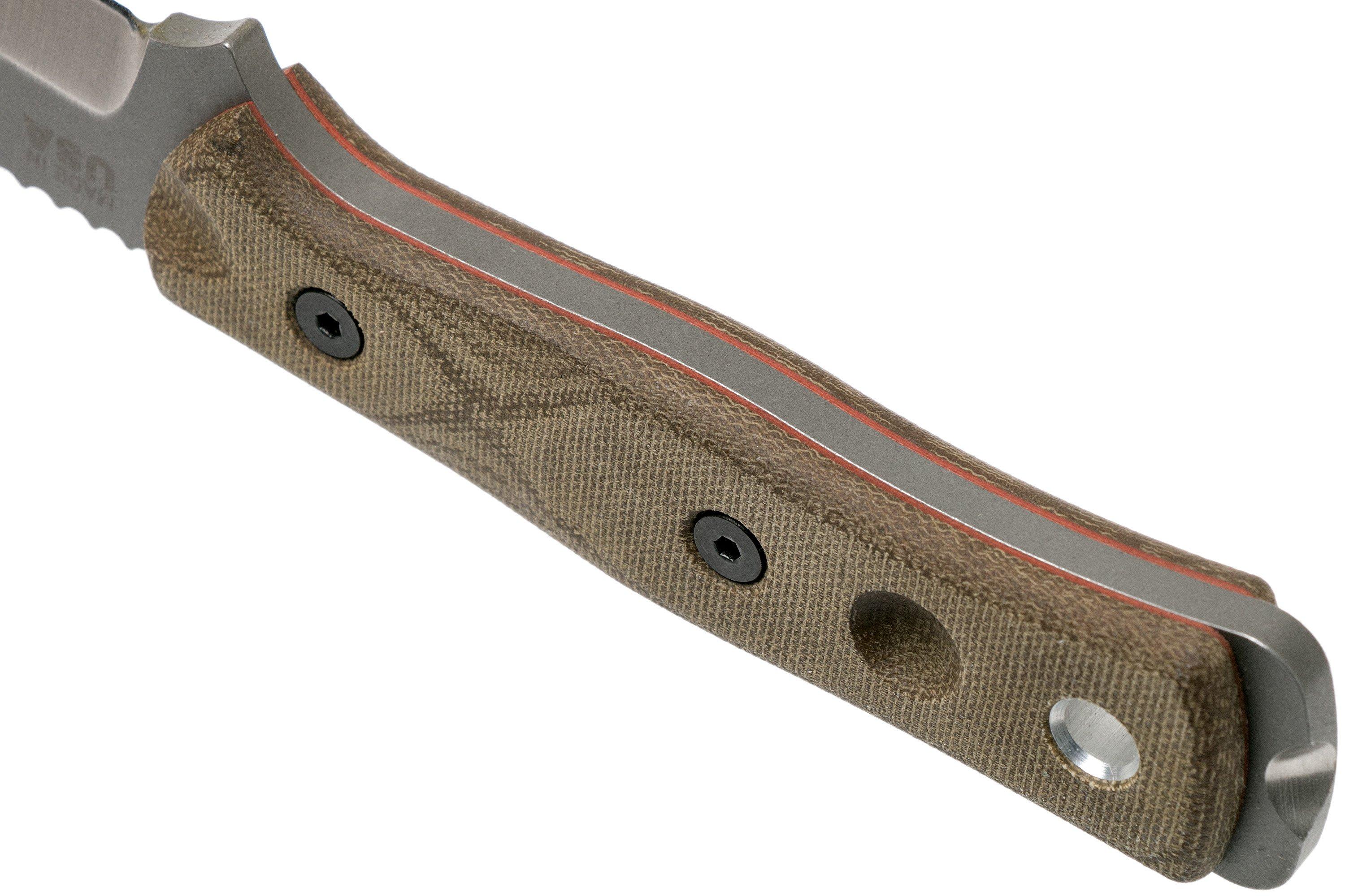 TOPS Knives B.O.B. Fieldcraft 154CM Green Canvas Micarta BROS154GCM