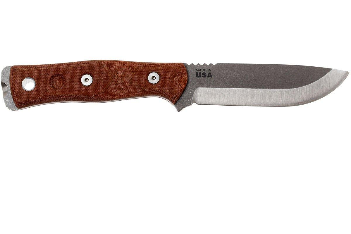 TOPS Knives B.O.B. Fieldcraft Brown Micarta, Tumbled Finish BROS-TBF ...