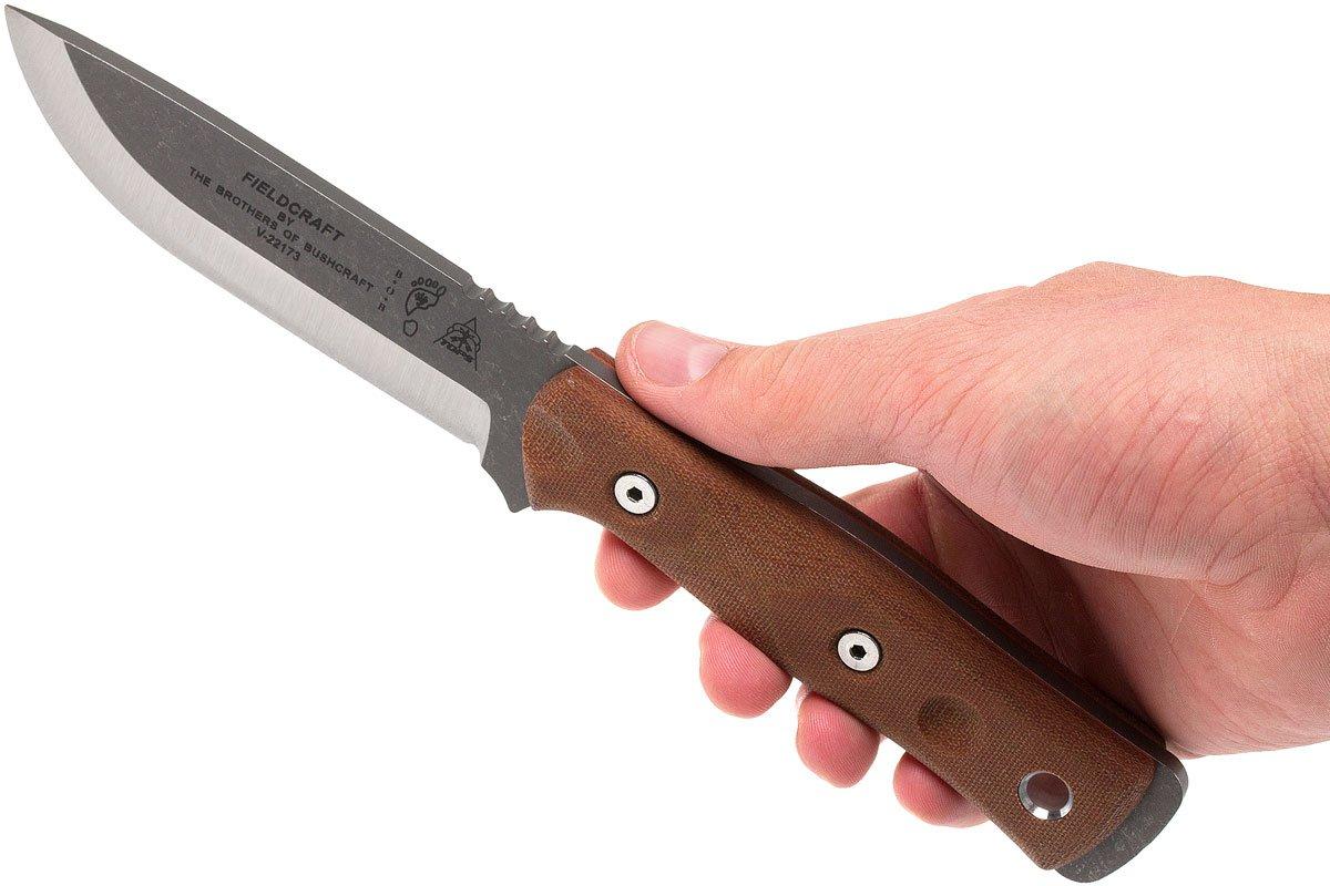 TOPS Knives B.O.B. Fieldcraft Brown Micarta, tumbled finish BROSTBF
