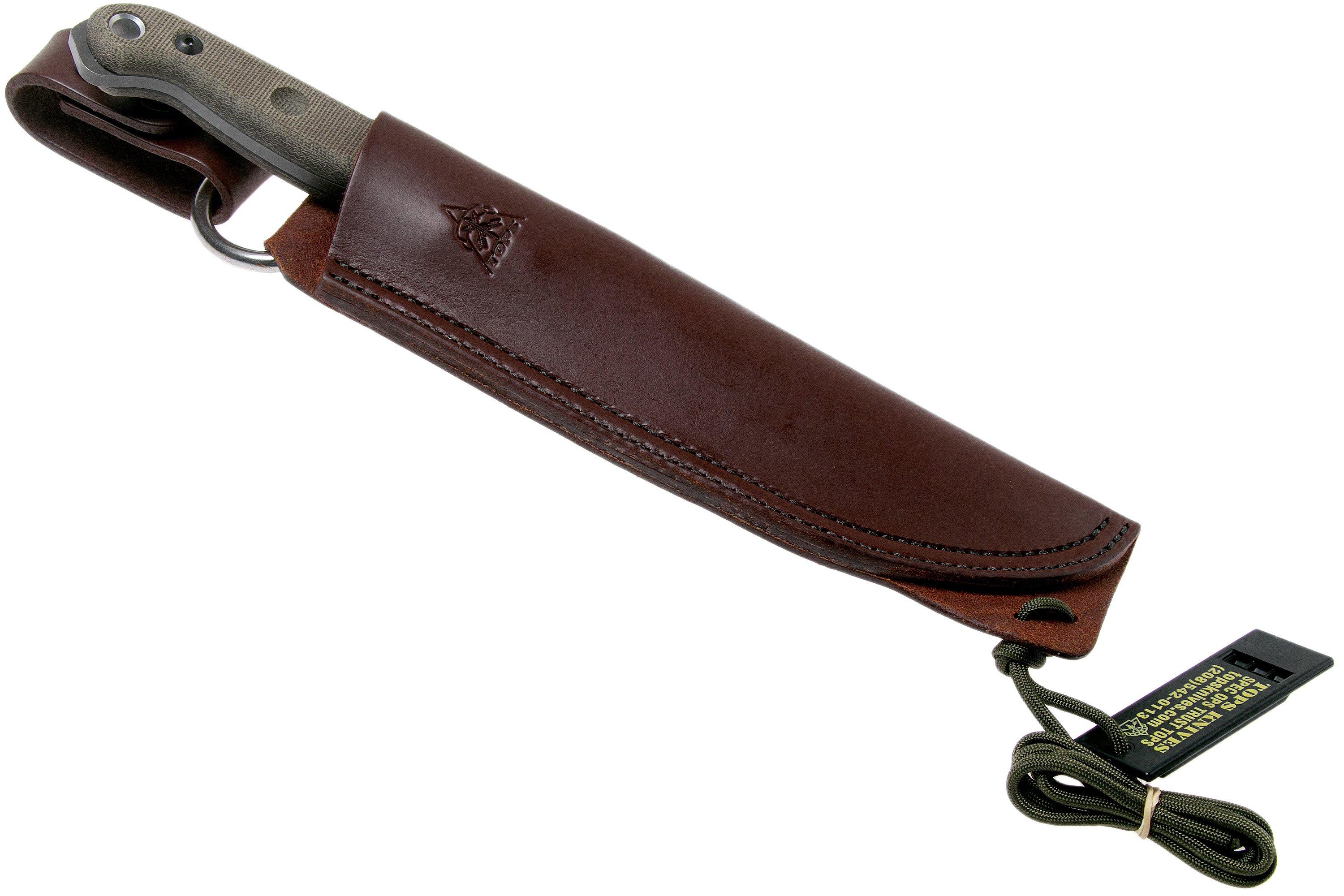 TOPS Knives Bushcraft Leather Belt Pouch, Brown