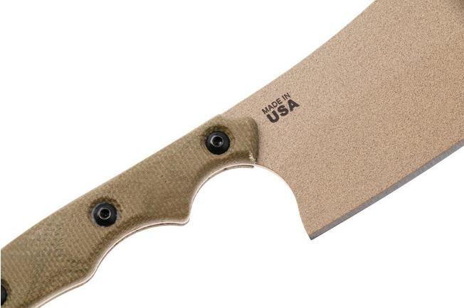 Afbeelding voor TOPS Knives El Chappito ECPTO-01 Coyote Tan 1095, Green Canvas Micarta, vaststaand mes, Leo Espinoza design